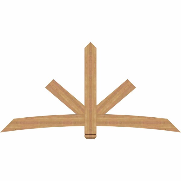 Ekena Millwork Alberta Smooth Timber Gable Bracket, Western Red Cedar, 84"W x 42"H x 1 1/2"D x 5 1/2"F, 12/12 Pitch GBW084X42X0206ALB00SWR - main